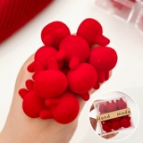 Детская красная заколка для волос, безвредная резинка для волос, аксессуар для волос, китайский стиль, не повреждает волосы