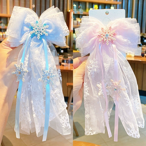 Детский аксессуар для волос для принцессы с бантиком, диван, заколка для волос, шпильки для волос, принцесса Эльза, «Холодное сердце»