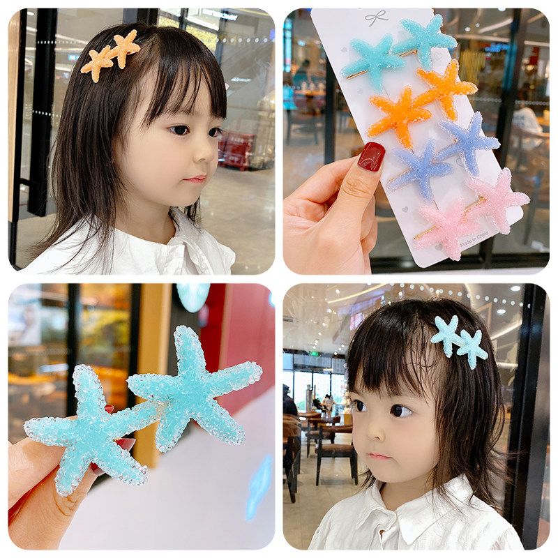 Hairpin female Korea ins cute Candy-colored Starfish Hairpin 2020 new girl clip Mori clip hair accessories