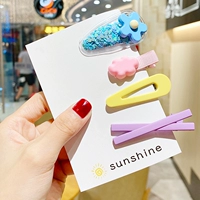 Синий комплект, широкая цветовая палитра, в цветочек, 4 шт