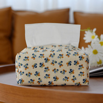Autumn send fruit print pattern tissue box fabric bag bedroom living room drawing paper box small fresh tissue bag storage sleeve