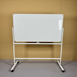 abetoo Office teaching vertical Movable whiteboard reinforcement bracket blackboard 360 reversible double-sided magnetic whiteboard Movable bracket enamel enamel board is available in a variety of board sizes