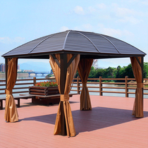 Outdoor Roman canopy sunshade Light Pavilion aluminum alloy European canopy garden villa courtyard barbecue large tent