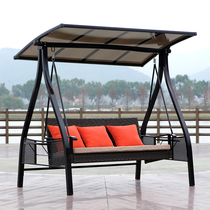 Outdoor swing home wrought iron hanging chair balcony outdoor leisure adult hammock rattan rocking chair courtyard villa swing