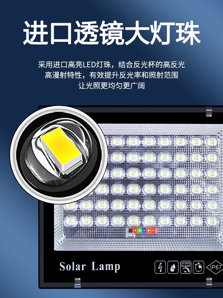 New Solar Light Outdoor Lighting Garden Light Super Bright High Power 1000W Waterproof Indoor and Outdoor Led Street Light