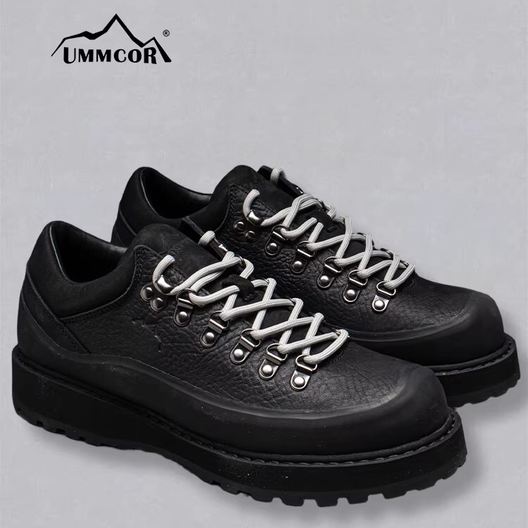 Ummcor Top-Grain Leather/Suede Fashionable Urban Outdoor Comfortable and Durable Derby Height-Increasing Hiking Shoes