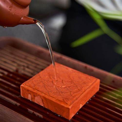 Minan Quanzhou Ancient Red Brick Retro Dry Bubble Tray Maintenance Teapot Mat Tea Cup Holder Tea Pet Tea Set Kung Fu Tea Ceremony Set