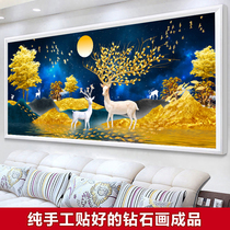 Pure handmade diamond painting cross stitch finished rich elk fortune tree 5D full diamond 2020 new living room stickers good