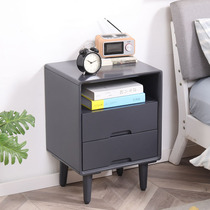 Solid Wood Pine Wood Minimalist Modern Bed Head Cabinet Bedside Cabinet Extremely Simple Log Mini Economical Type Bedroom