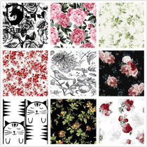 Fatile Tile Flake Kitchen Toilet Bathroom Wall Brick Anti-Slip Floor Tile Rose Brick 300x300 Flower Bird