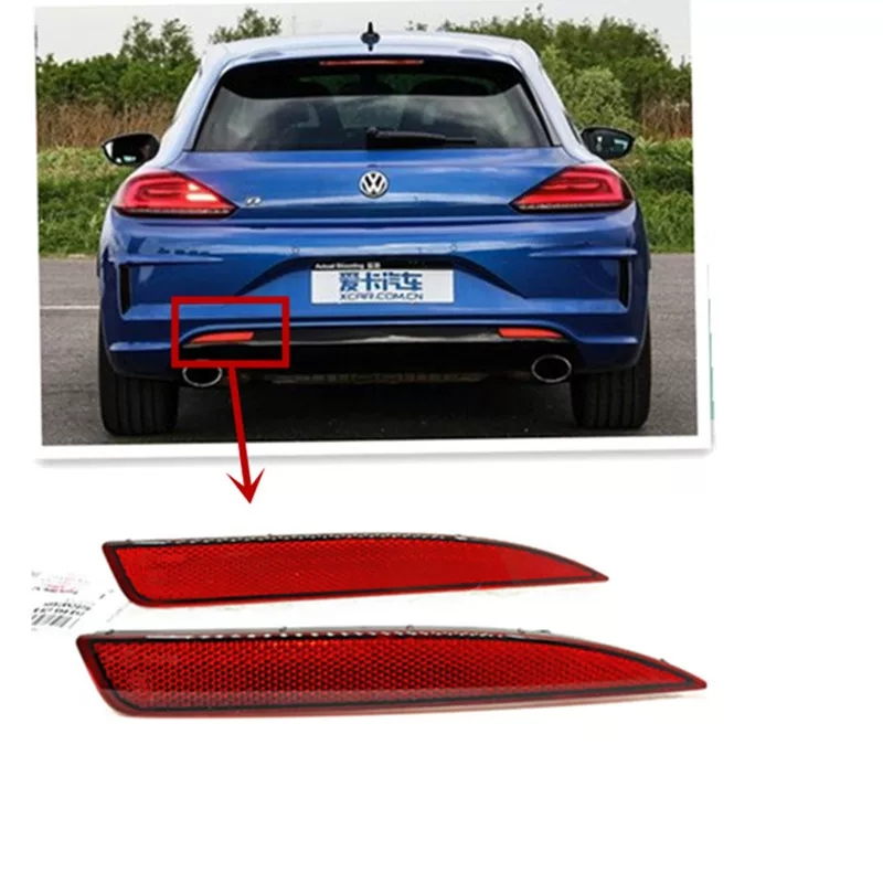Подходящий для моделей 10-14 свет заднего бампера Scirocco R задний бампер поддельный свет заднего бампера новый декоративный свет