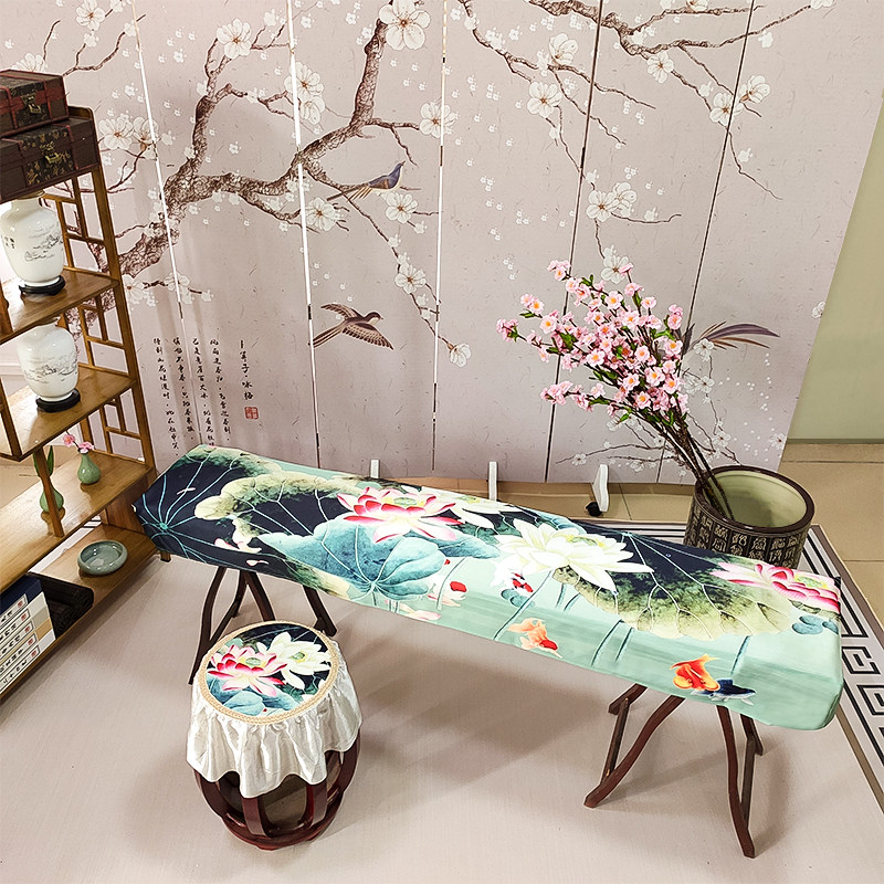 Chinese style new Guzheng cover dust cover Piano cover cover cover cloth dust cloth stool cover thickened elegant universal style