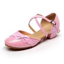 Summer girls Latin dance shoes for children girls princess soft-soled practice dance shoes for toddlers beginners professional Baotou