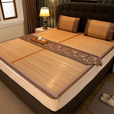 凉席竹席双面折叠1.8m床竹凉席学生宿舍单人双人藤席子1.2米1.5米