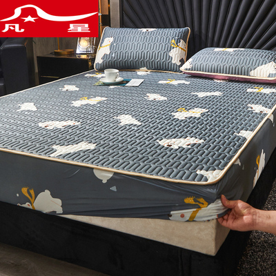 泰国乳胶床笠款凉席三件套1.8m床夏天可折叠机洗水洗冰丝席1.5米