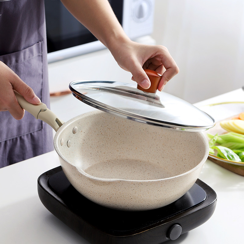 Fried steak medical stone pan not stained with pan small Number of frying pan Domestic induction cookers special gas applicable frying pan kitchen