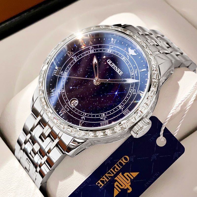 Swiss Official Genuine Top Ten Brand-Name Watches Men's Mechanical Watch Fashionable Starry Sky Waterproof Luminous Business Men's Watch