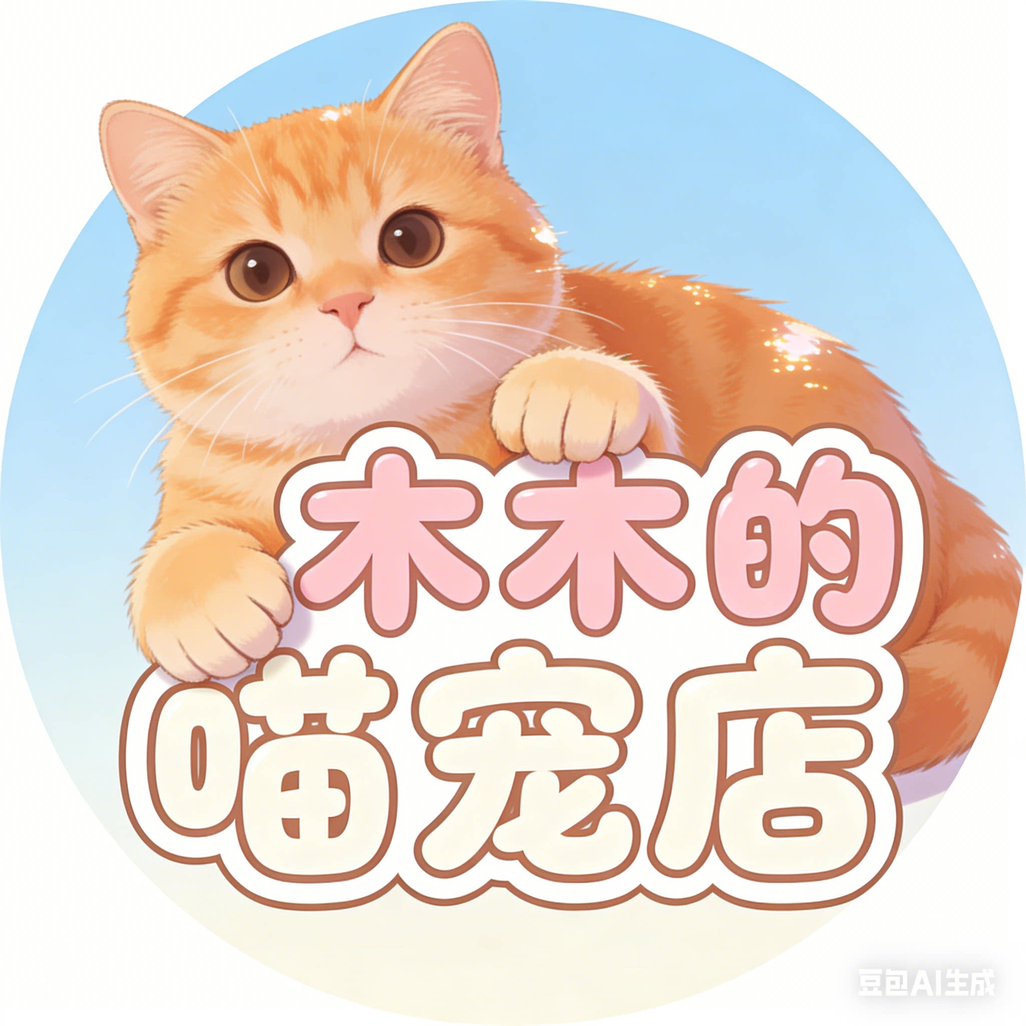 木木喵宠店的LOGO