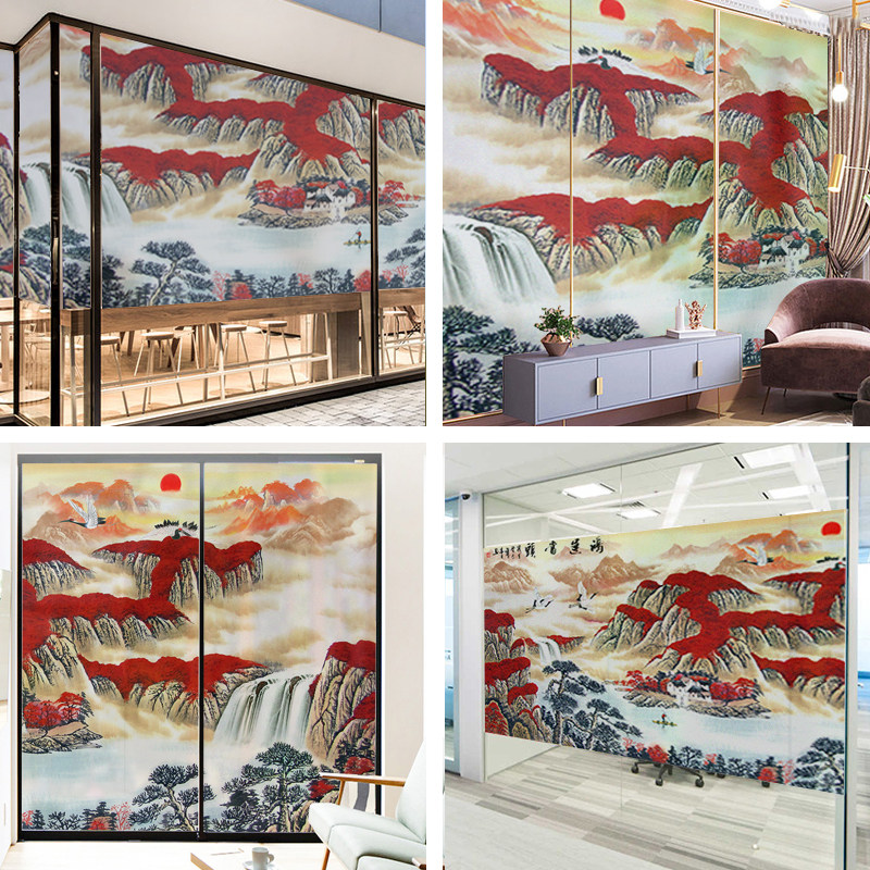 Hon Express When head glass door glass windows Sticker Shading shop Location Anti Frosted Frosted Film Office Decoration