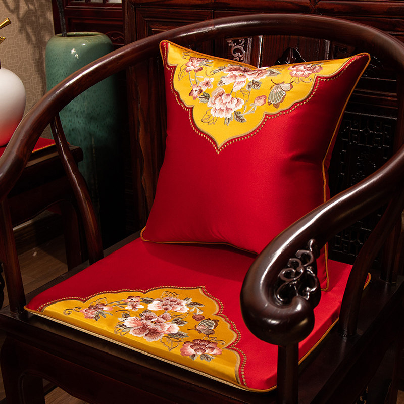 Chinese mahogany sofa cushion solid wood non-slip Taishi chair home chair dining chair tea chair washer chair four seasons universal