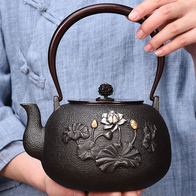 Iron pot, cast Iron pot for household electric TaoLu boiled tea, make tea kettle retro Iron kettle boiling kettle