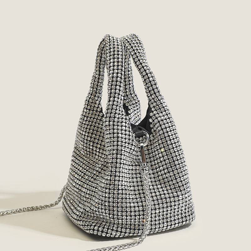 2025 New Style Full Diamond Shiny Diamond Bucket Evening Bag Rhinestone Chain Bag Hand-Held Crossbody Bag Niche High-End Sense 2025 New Style Full Diamond Shiny Diamond Bucket Evening Bag Rhinestone Chain Bag Hand-Held Crossbody Bag Niche High-End Sense