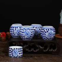  Bird cage accessories Daquan Bird bowl Bird food cup Ceramic hand-painted cup Bird food jar Bamboo pattern Feeding bird supplies