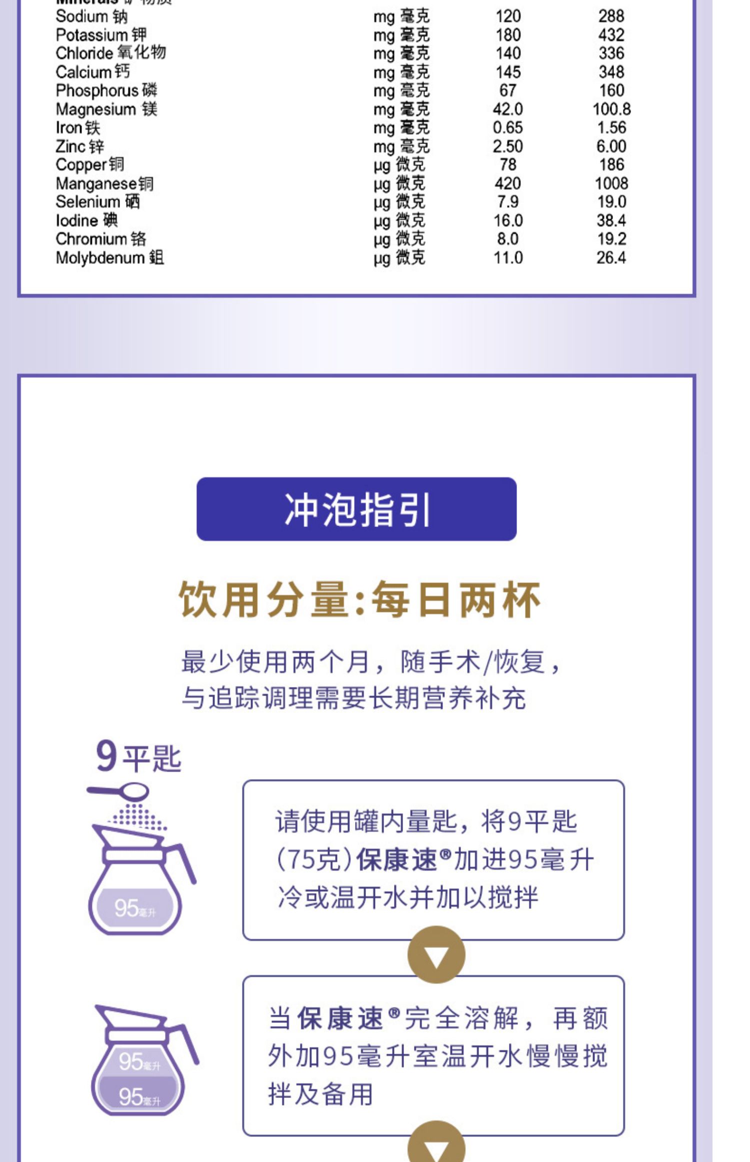 雅培港版保康速营养粉香草味380g*2瓶