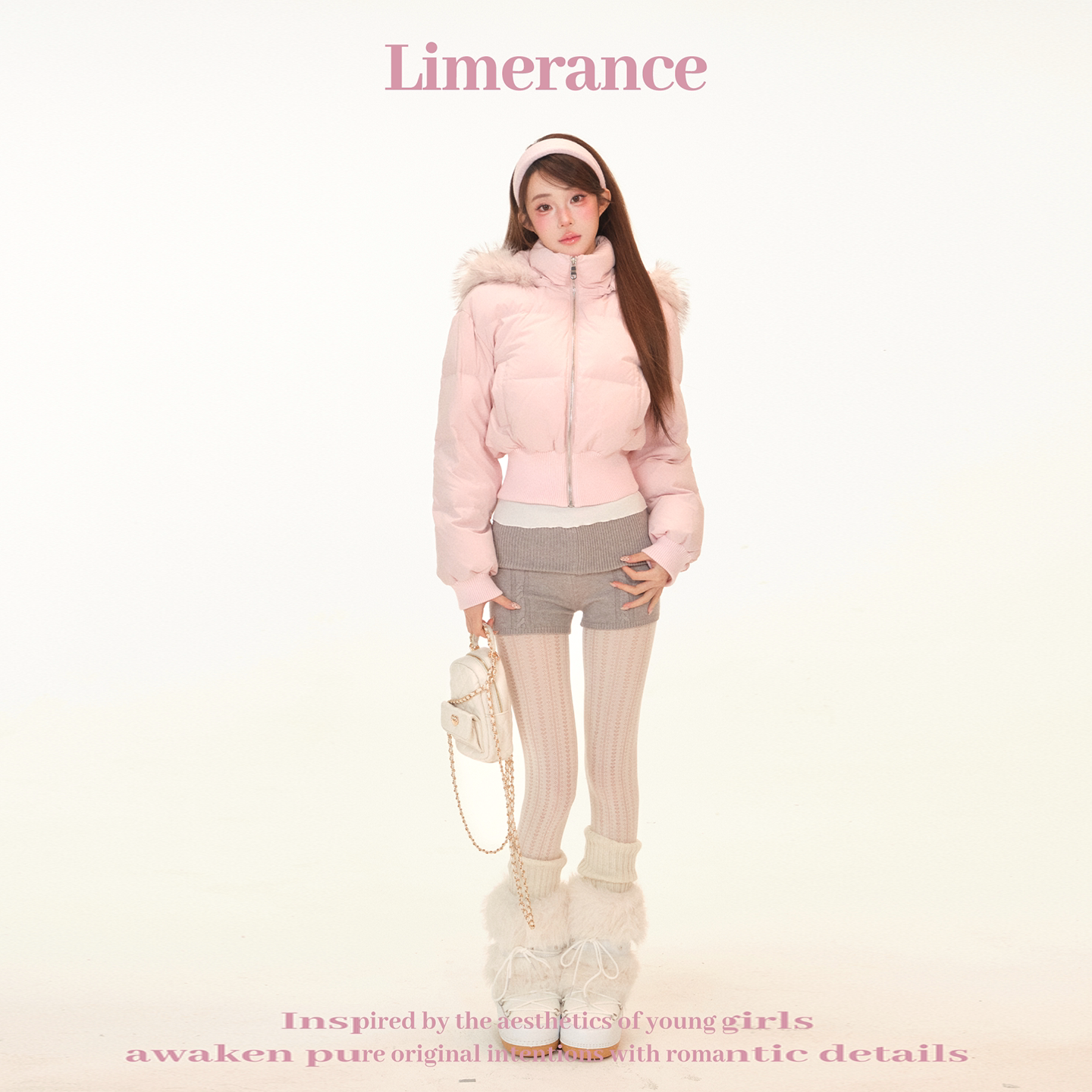 Limerance フード付き ダウンジャケット