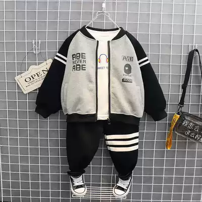 Children's set Boys autumn suit foreign style 2021 New 5 handsome 6 Korean version 7 year old boy clothes in children's trend 8
