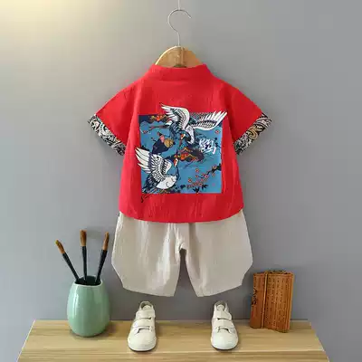 Boys Hanfu summer thin Chinese style young men's clothing children's ancient style super fairy Chinese medicine clothing little boy ancient costume handsome