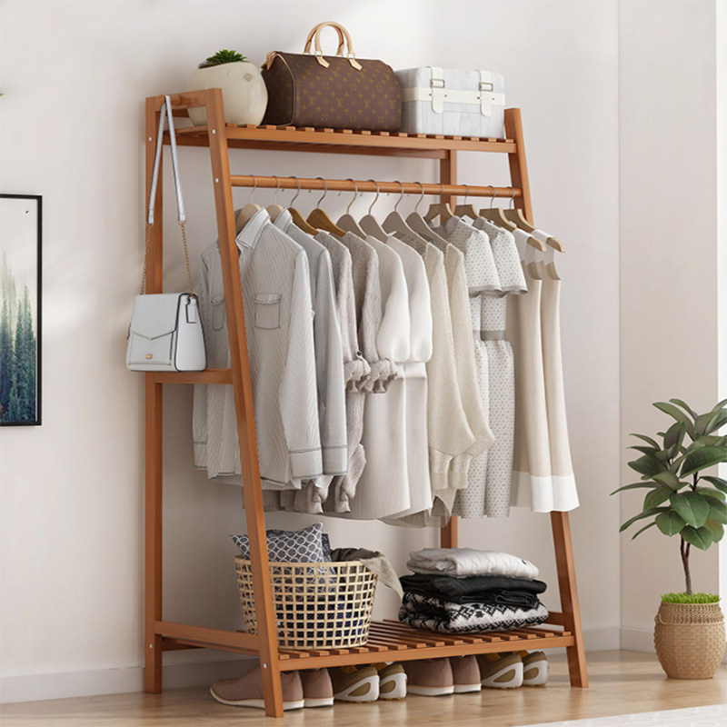 Coat rack floor bedroom rack home room shoe rack hanger all-in-one dormitory simple and strong