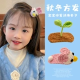 Детская морковная милая заколка для волос, мультяшные шпильки для волос, трикотажная трехмерная челка, популярно в интернете