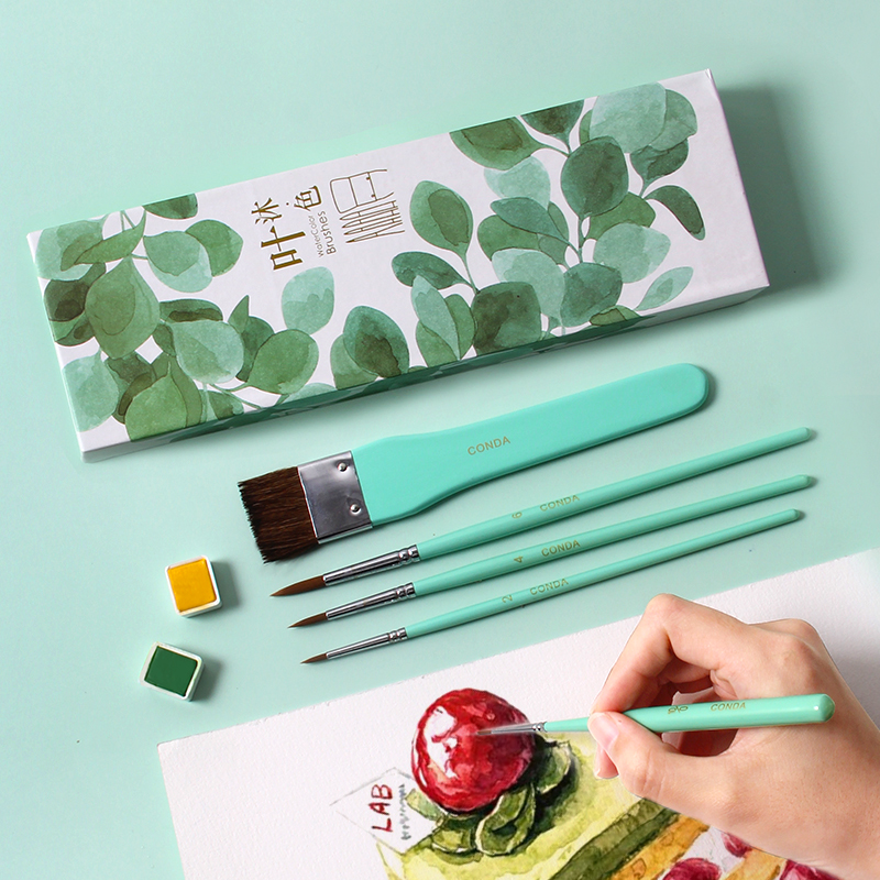 Osdan watercolor brush tool watercolor pen set watercolor paper handbook professional art painting beginners hand-painted hook line pen round head pen brush set