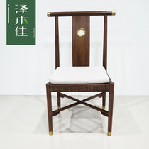 New Chinese White Waxy Wood Dining Room Chair Home Tea House Dining Room Bronze Cover Book Table And Chairs Combined Modern Minima Dining Chair