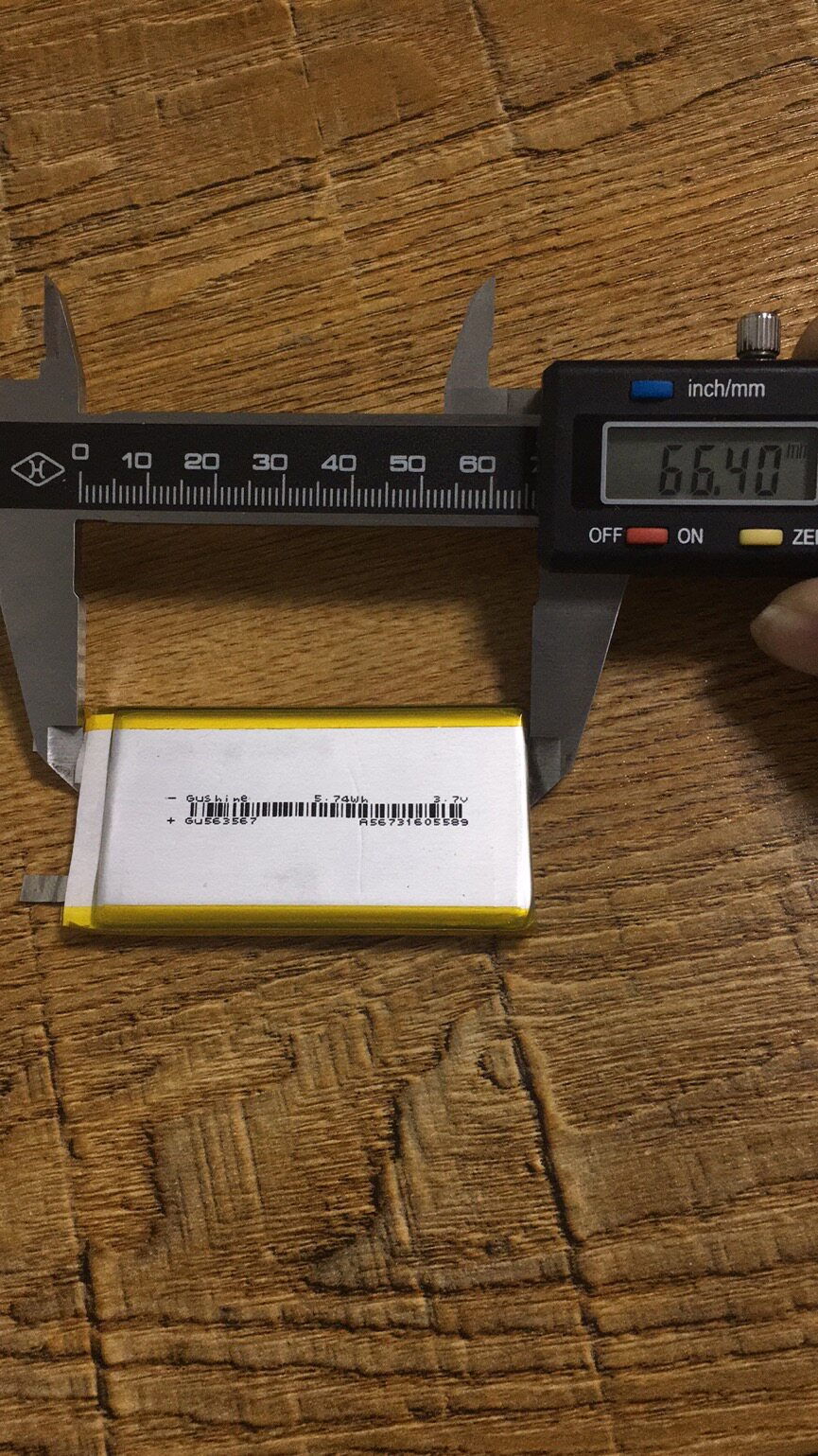 全新 适用于 563567 3.7V 1550毫安 锂电池 电芯