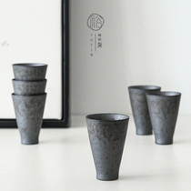 Yuyin gilt kiln incense cup Japanese-style tea cup Stoneware Master Cup Single Cup Kung Fu Ceramic Retro Style Tea Set