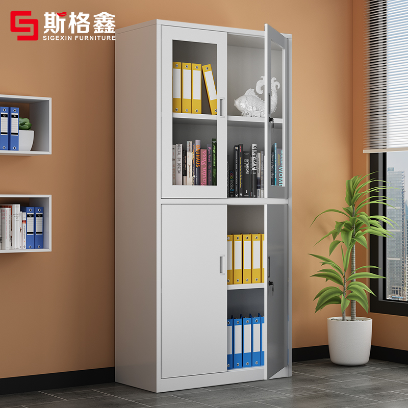 Office Glass Document Cabinet Financial Archives Cabinet Iron Storage Cabinet Accounting Iron Voucher Cabinet