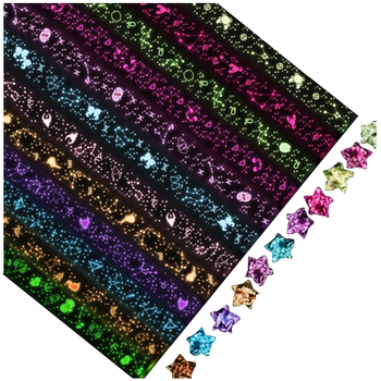 Luminous star origami strip lucky star