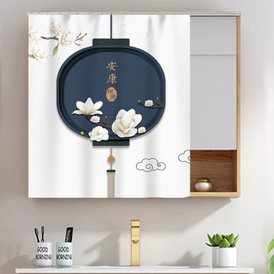 tủ gương inox Bàn trang điểm gương che rèm gương trang điểm che vải phòng tắm tủ phòng tắm rèm che bụi xấu xí rèm phong cách Trung Hoa tủ gương inox tủ gương inox 