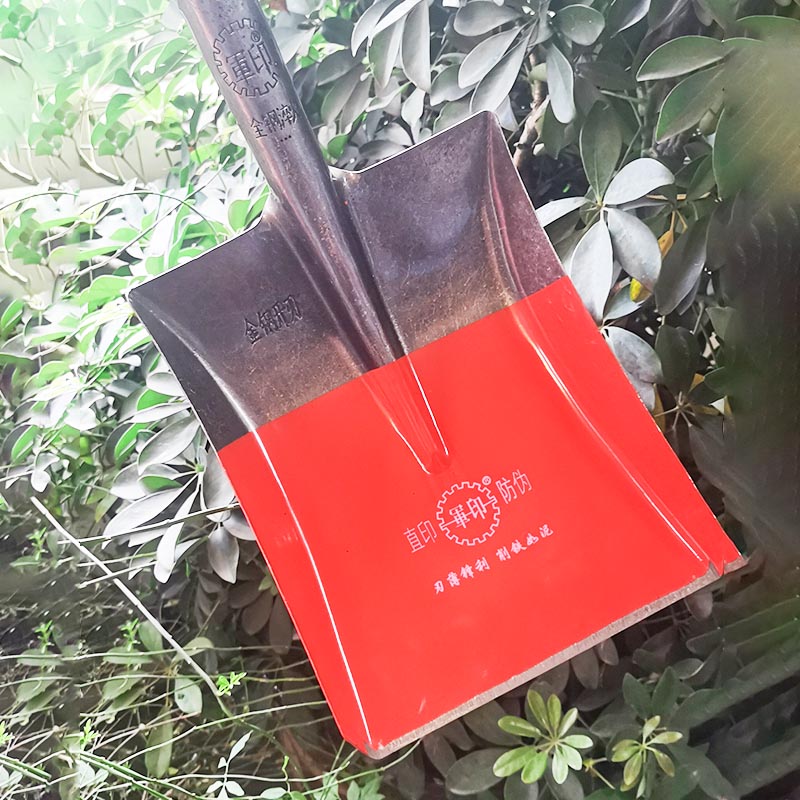Pointed shovel shovel agricultural tools wooden handle large steel shovel shovel manganese steel thickened square shovel digging soil subway shovel shovel
