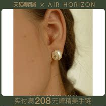 Moon star earrings Female niche design sense French retro high-grade sense earrings Simple cold wind exquisite earrings