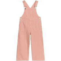 ARKET Girls Pure Cotton Casual Striped Overalls Red Off-White 2024 Spring New Style 1215606001