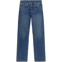 ARKET Mens Cotton Mid-Rise Loose Jeans Indigo Blue 2024 Autumn New Style 1000960028