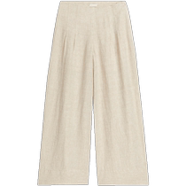 ARKET womens clothing high waist linen trousers broadlegged pants beige 2024 spring new 1227753001