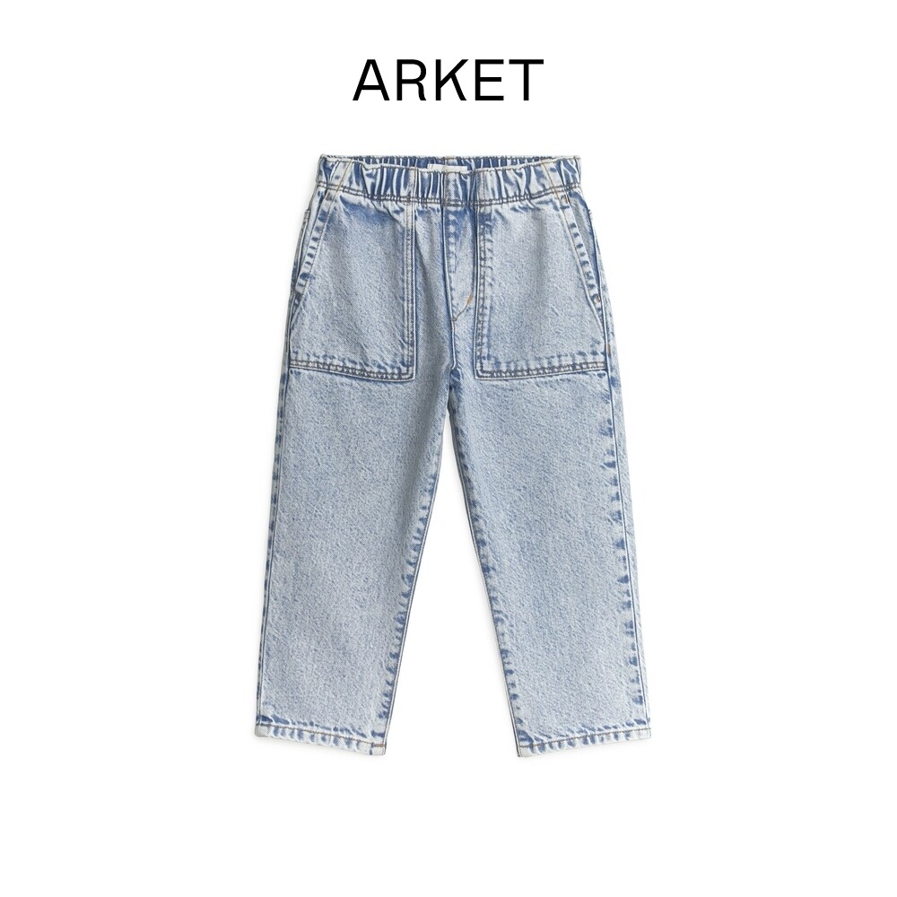 ARKET male and female pure cotton tightness waist jeans light blue 2022 Summer new 0996057003