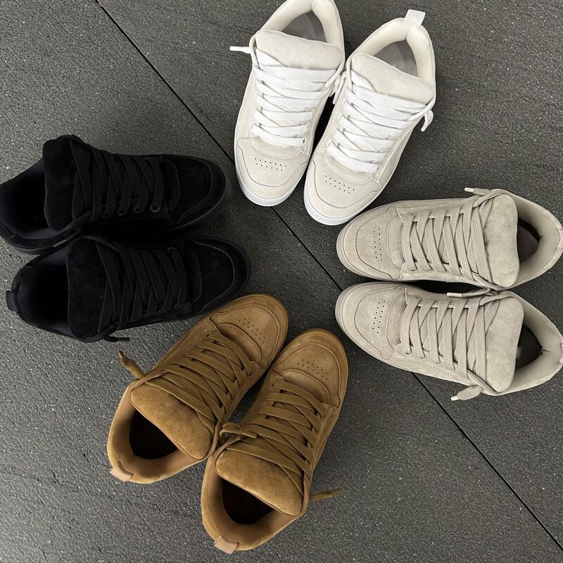 Comfortable Skateboard Shoes, Niche Loafers, Trendy Ugly-Cute Round-Toe Unisex Sports Casual Shoes, New Versatile Retro Style