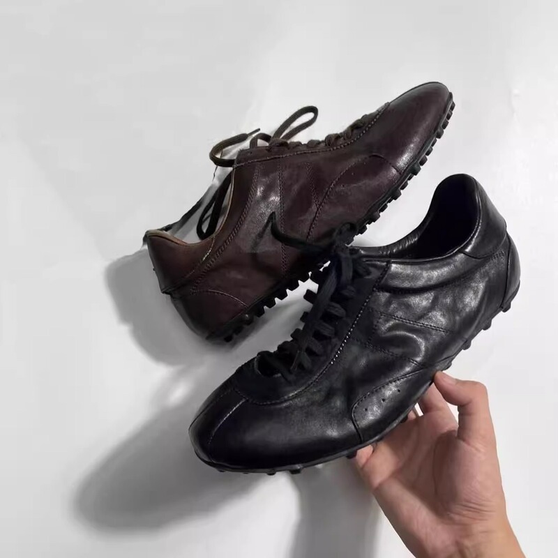 Retro Moral Training Shoes for Men, Flat-Soled, Lightweight, Classic Forrest Gump Shoes, British Trendy Casual Sports Shoes, Work Clothing, Outdoor Hiking