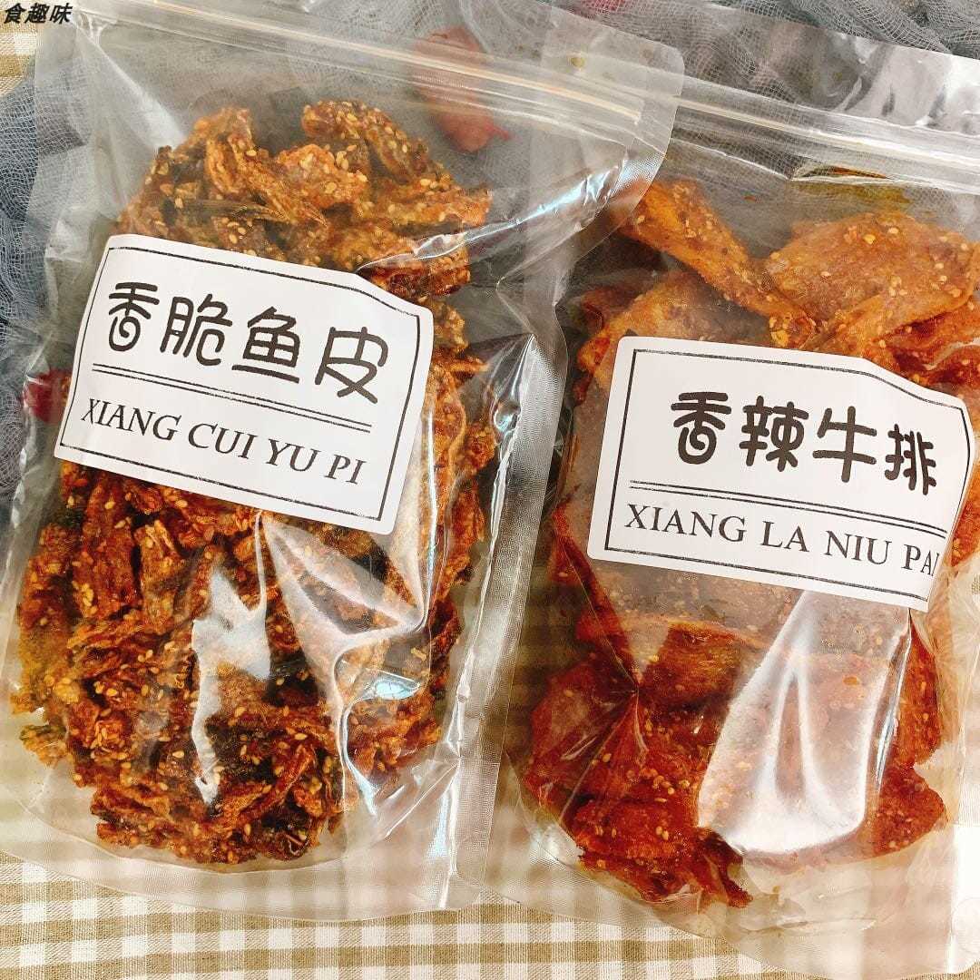 即食香辣网红脆鱼皮鱼干海鲜香脆小吃