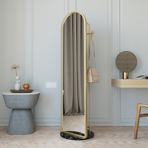 Three-dimensional rotating large mirror Nordic full-body floor mirror home bedroom light luxury girl ins Wind fitting dressing mirror